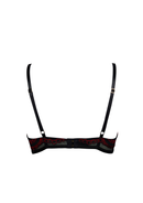 2 Tone Padded Bra - Black/red
