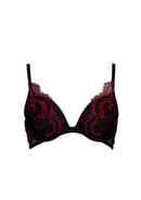 2 Tone Padded Bra - Black/red