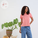 Paula Stripe T-Shirt - Coral