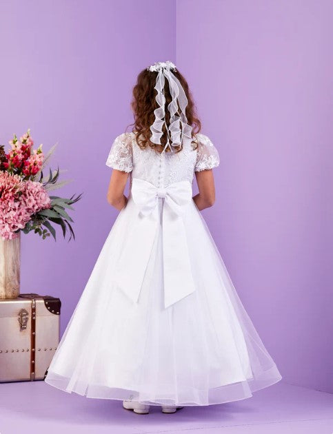 Ayala Communion Dress - White