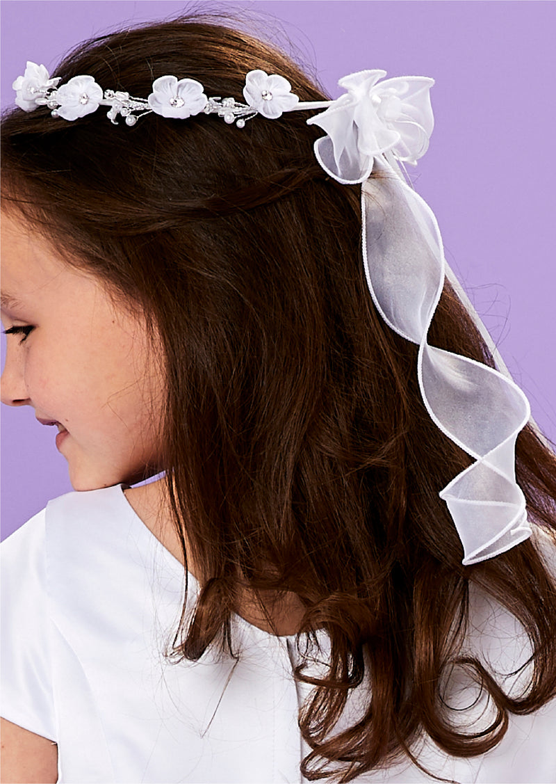 Audrey Communion Head Ring - White