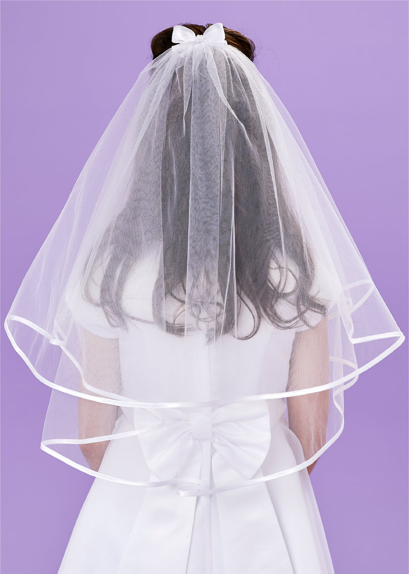 Darcy Communion Veil - White