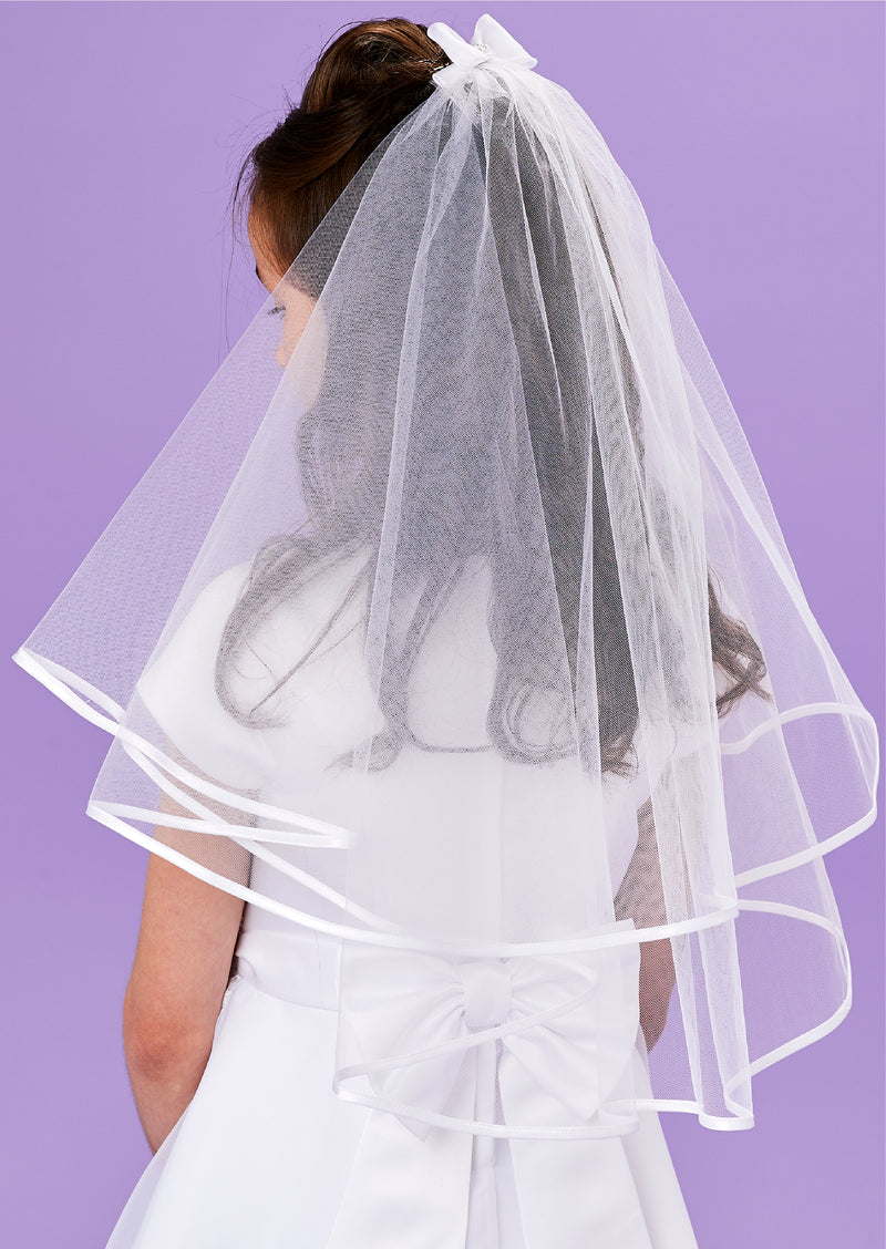 Darcy Communion Veil - White