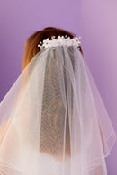 Aurora Communion Veil - White