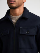 Zipped Overshirt - Royal Navy