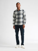 Long Sleeve Check Shirt - Royal Navy