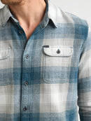 Long Sleeve Check Shirt - Iron Blue