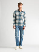 Long Sleeve Check Shirt - Iron Blue