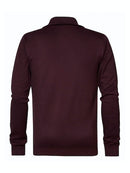 Plain 1/4 Zip Jumper - Dark Brick