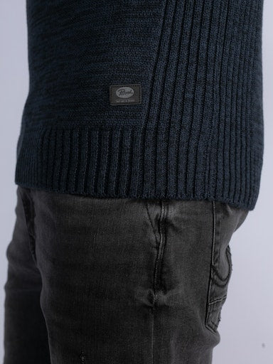 3 Button Knit - Midnight Navy