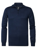 Plain 1/4 Zip Jumper - Midnight Navy