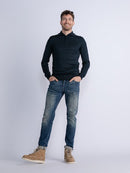 Plain 1/4 Zip Jumper - Midnight Navy