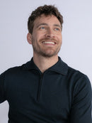 Plain 1/4 Zip Jumper - Midnight Navy