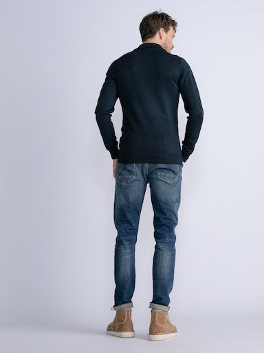 Plain 1/4 Zip Jumper - Midnight Navy