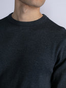 Plain Round Neck Jumper - Midnight Navy