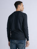Plain Round Neck Jumper - Midnight Navy