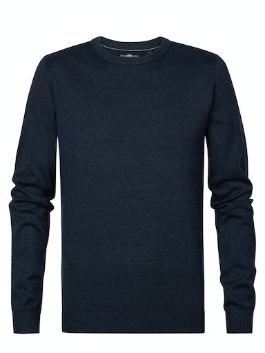 Plain Round Neck Jumper - Midnight Navy
