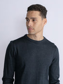 Plain Round Neck Jumper - Midnight Navy