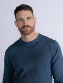 Plain Round Neck Jumper - Sapphire