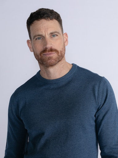 Plain Round Neck Jumper - Sapphire