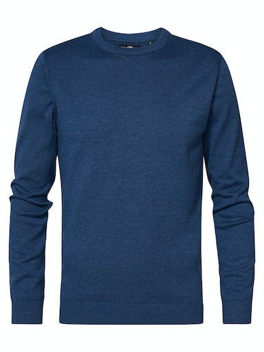 Plain Round Neck Jumper - Sapphire