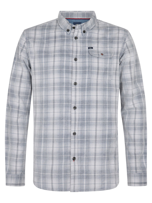Long Sleeve Check Shirt - Light Grey