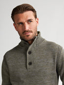 3 Button Jumper - Mossy Stone