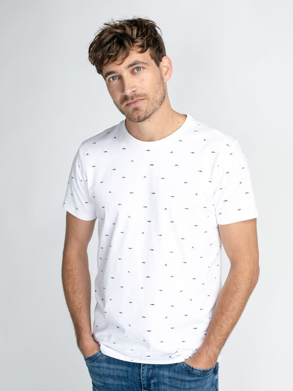 All Over Print T-Shirt - Bright White
