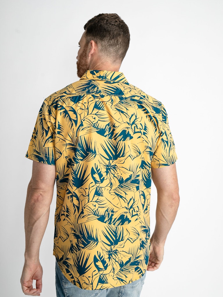 All Over Print Shirt - Yellow Ochre