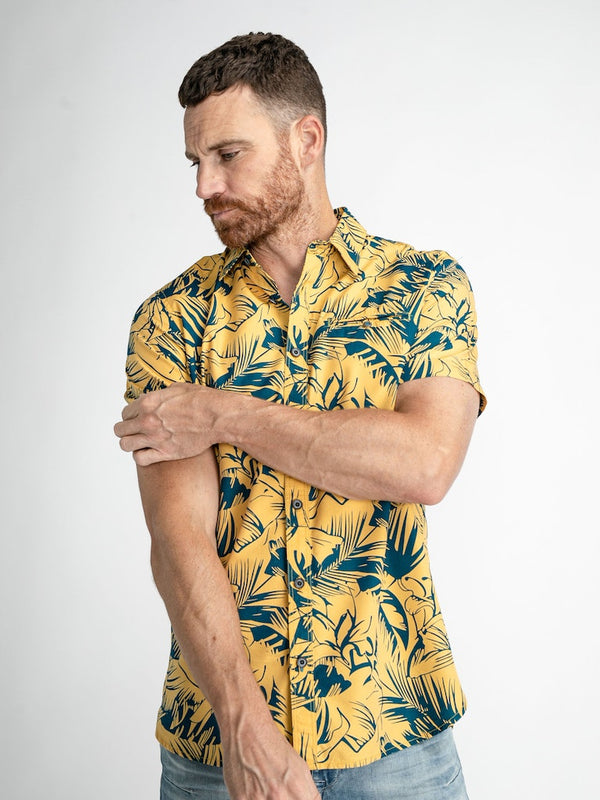 All Over Print Shirt - Yellow Ochre