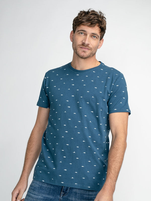 All Over Print T-Shirt - Stone Blue