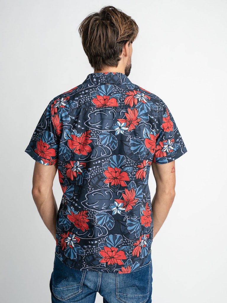 All Over Print Shirt - Midnight Navy