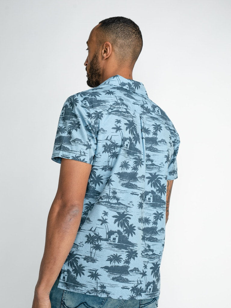 All Over Print Shirt - Pacific Blue