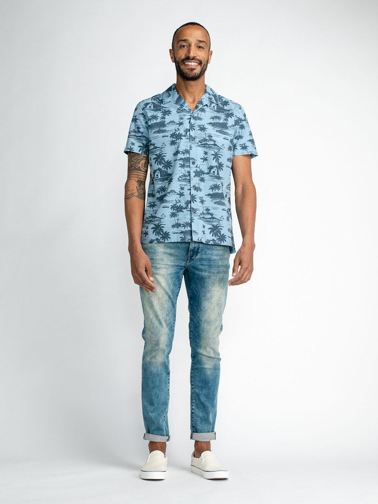 All Over Print Shirt - Pacific Blue