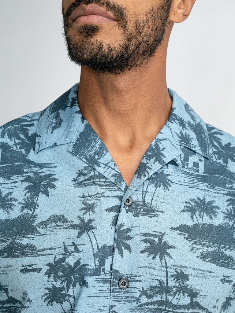 All Over Print Shirt - Pacific Blue