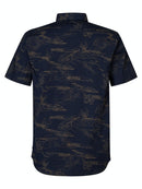 All Over Print Shirt - Petrol Blue