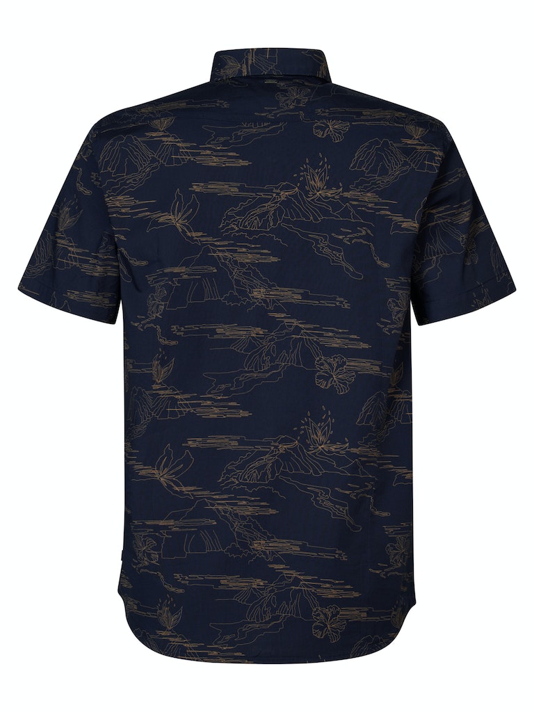 All Over Print Shirt - Petrol Blue