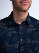 All Over Print Shirt - Petrol Blue