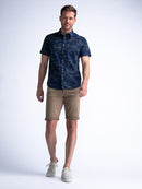 All Over Print Shirt - Petrol Blue