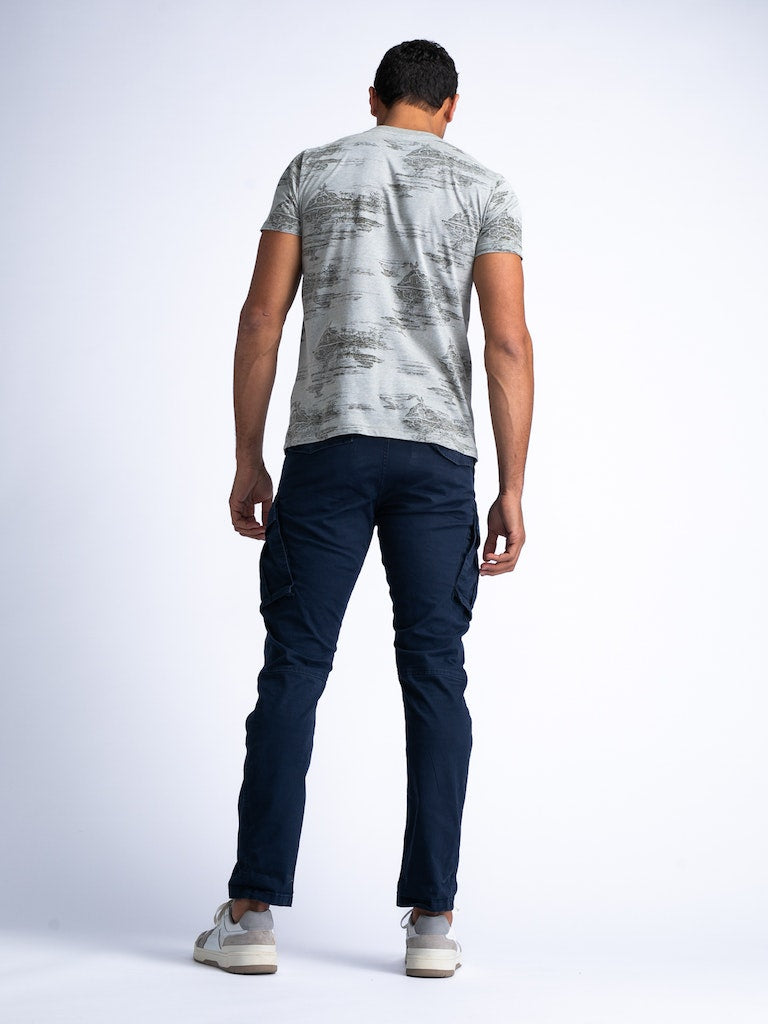 Non Denim Cargos - Navy Blue