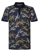 Print PoloShirt - Navy Blue