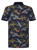 Print PoloShirt - Navy Blue