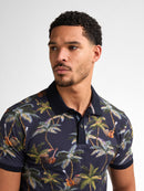 Print PoloShirt - Navy Blue
