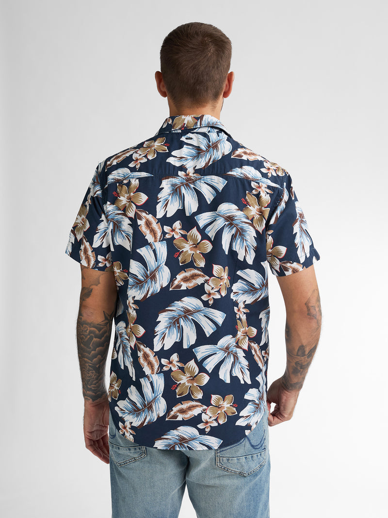 All Over Print Shirt - Navy Blue