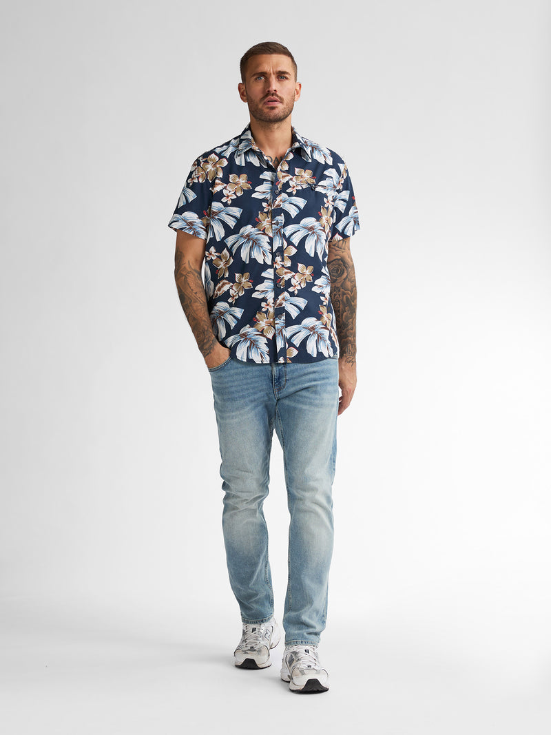 All Over Print Shirt - Navy Blue