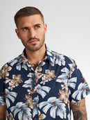 All Over Print Shirt - Navy Blue