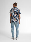 All Over Print Shirt - Navy Blue