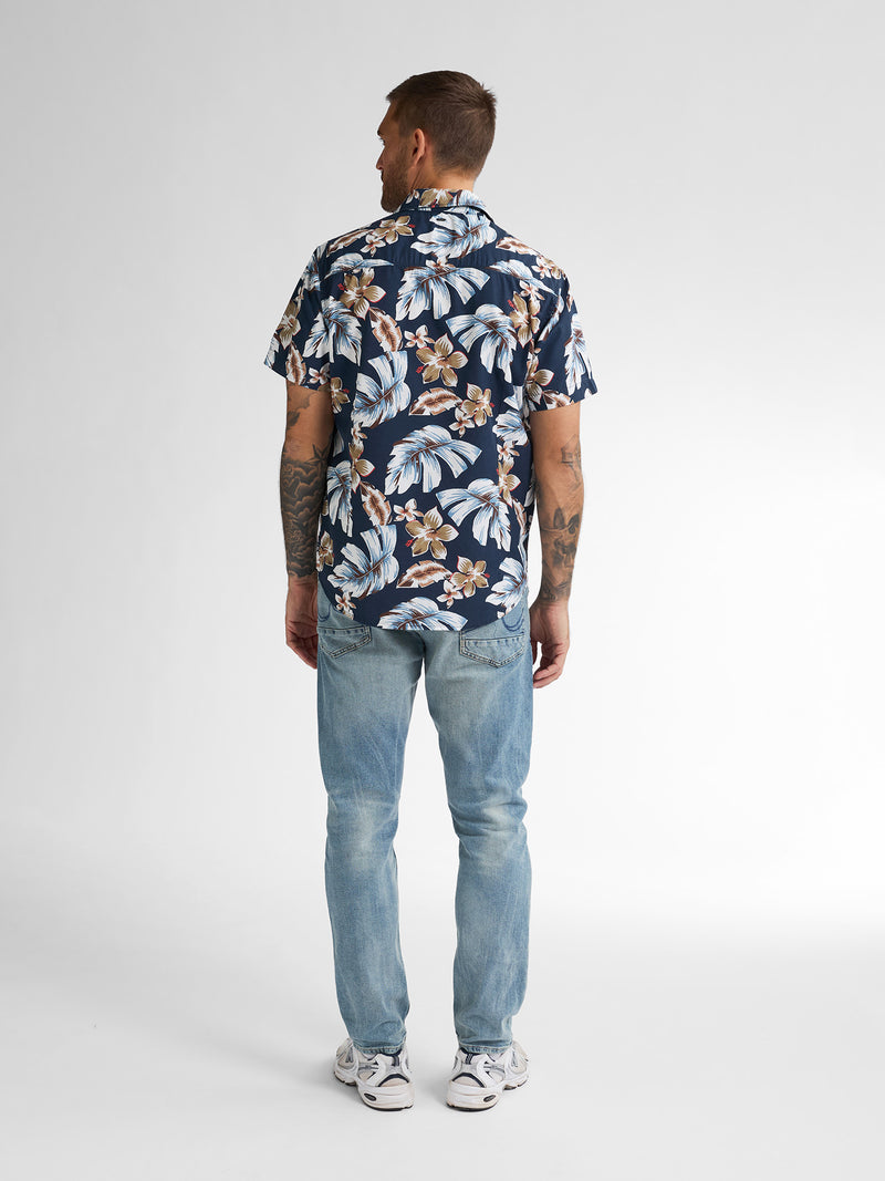All Over Print Shirt - Navy Blue