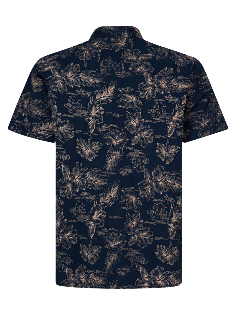 All Over Print Shirt - Navy Blue