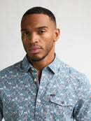 All Over Print Shirt - Marble Blue